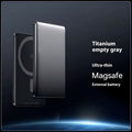 Titanium Empty Gray Power Bank with Magnetic Shell Alloy for Portable