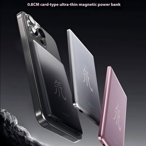 Titanium Empty Gray Power Bank with Magnetic Shell Alloy for Portable