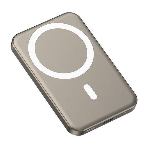 C17 Gold Power Bank with Magnetic Wireless Fast Charging and Compact
