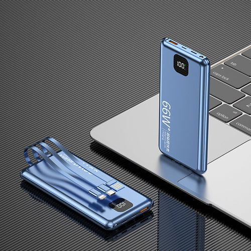 K-X10 Small Power Bank with Small Screen Yuanfeng Blue and Other