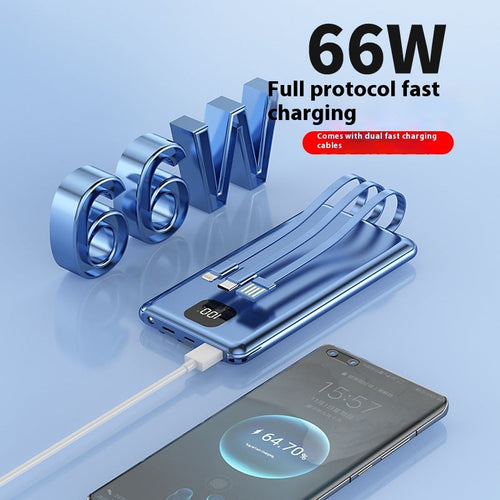 K-X10 Small Power Bank with Small Screen Yuanfeng Blue and Other