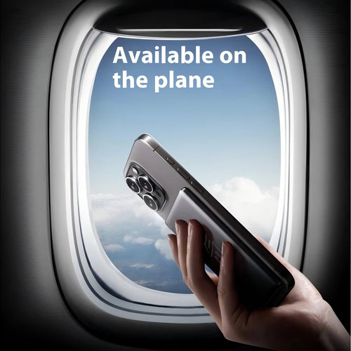 Titanium Empty Gray Power Bank with Magnetic Shell Alloy for Portable