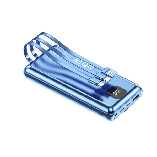 K-X10 Small Power Bank with Small Screen Yuanfeng Blue and Other
