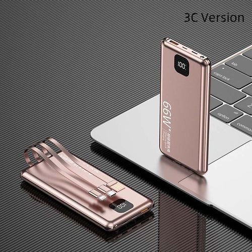 K-X10 Small Power Bank with Small Screen Yuanfeng Blue and Other