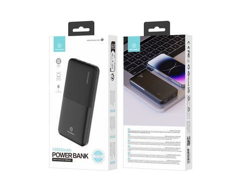 Techancy 10000mah Power Bank Preto TF2766，Carregamento Rápido De 2a, 2